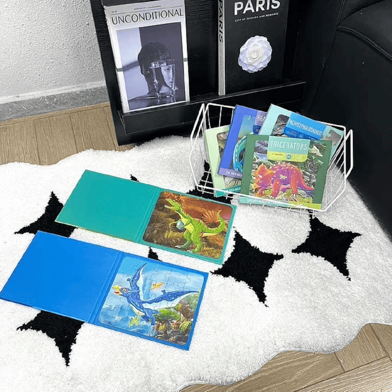 SET 3 JUGUETE PUZZLE ROMPECABEZA A95X MULTICOLOR DINOSURIO IMAN NIÑOS LAU - 7