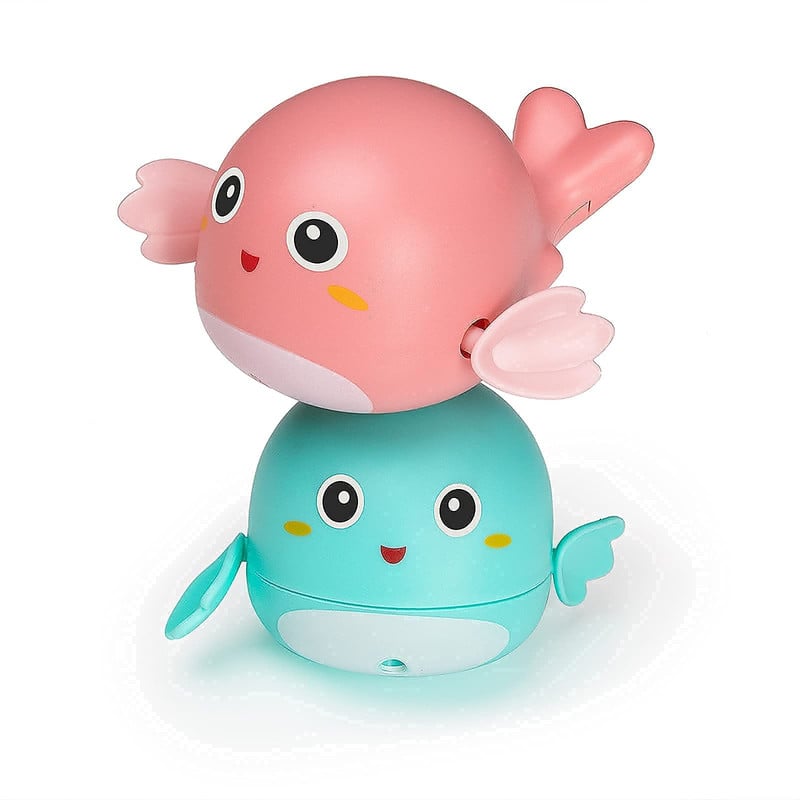 SET A95X MULTICOLOR 6 JUGUETE BALLENA FLOTANTE PISCINA BAÑERA NIÑOS LAU - 4