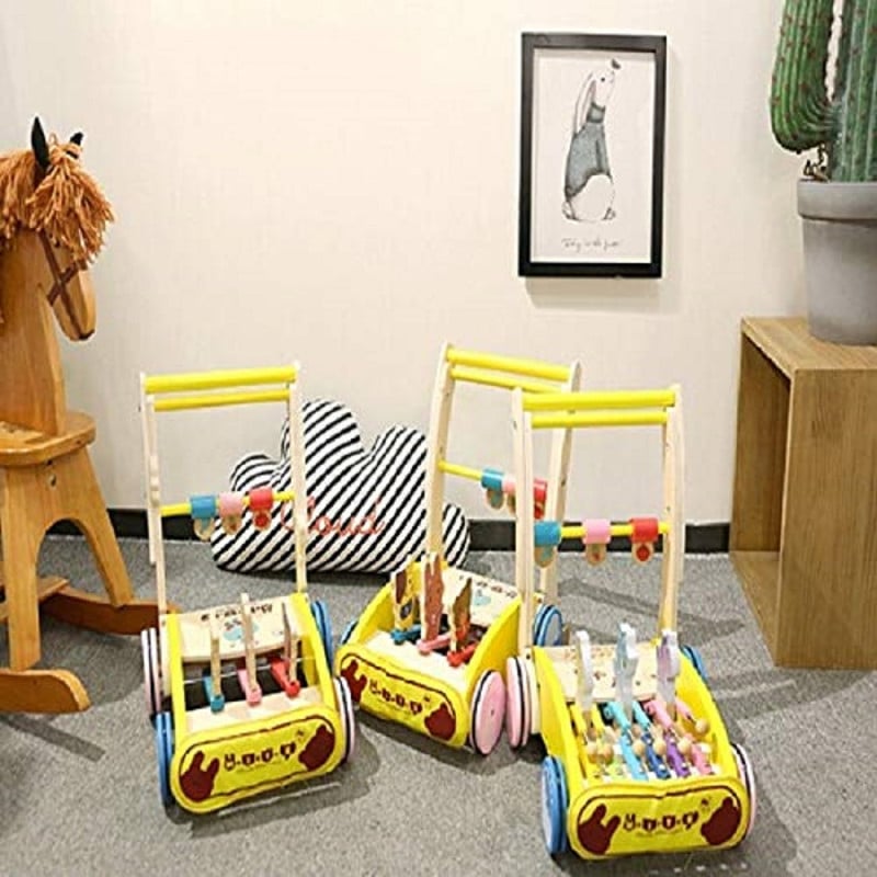 ANDADOR A95X MADERA 2EN1 EMPUJAR COCHECITO PRIMER PASO NIÑOS LAU - 1