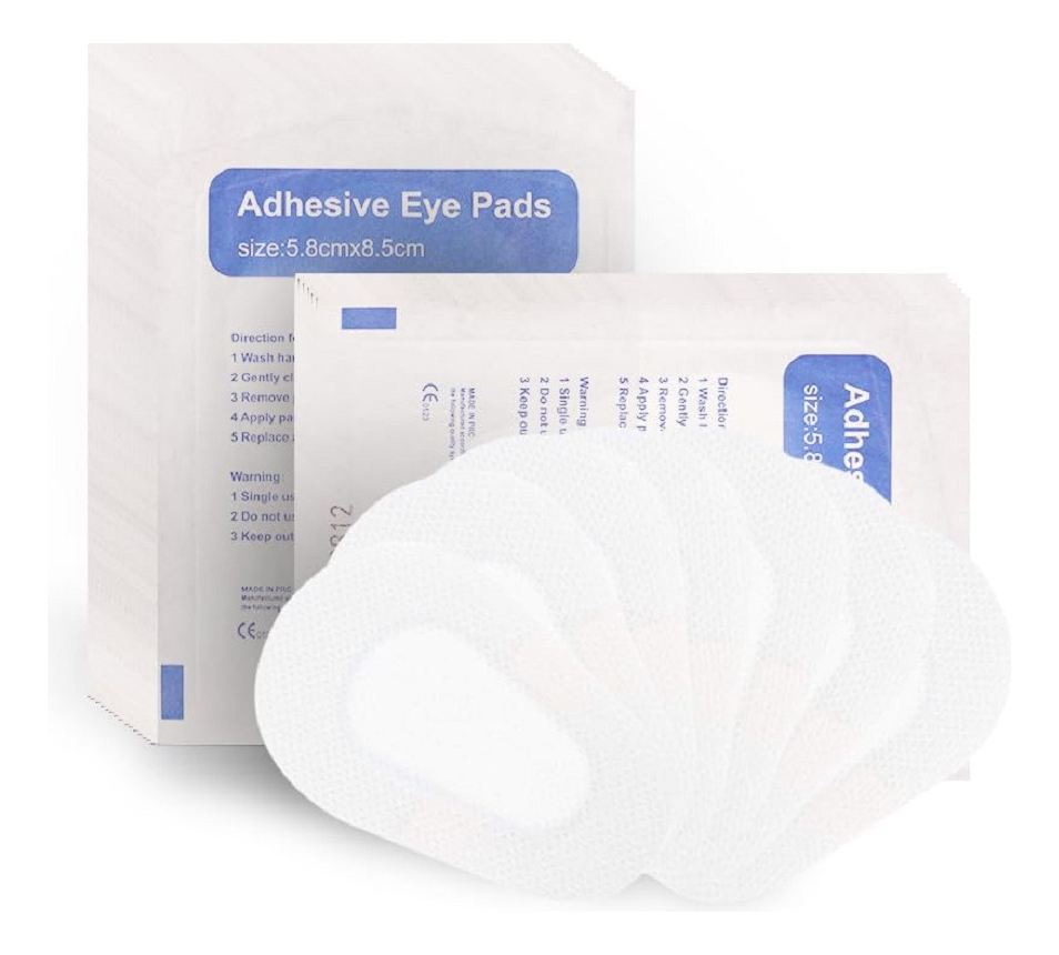 PARCHE OCULAR DESCARTABLE PROTEGE OJOS HERIDA 55X85 MM LAU - 2