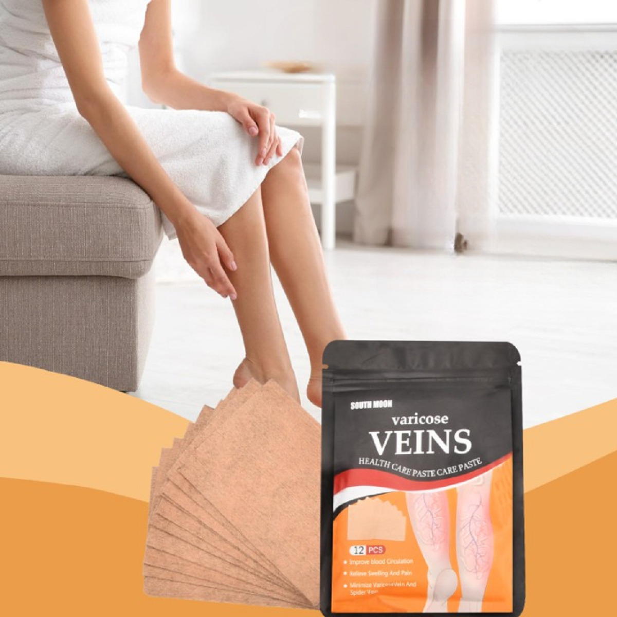 SET 10 PARCHES VARICES EXTRACTOS NATURAL PIERNA CANSADAS LAU - 6
