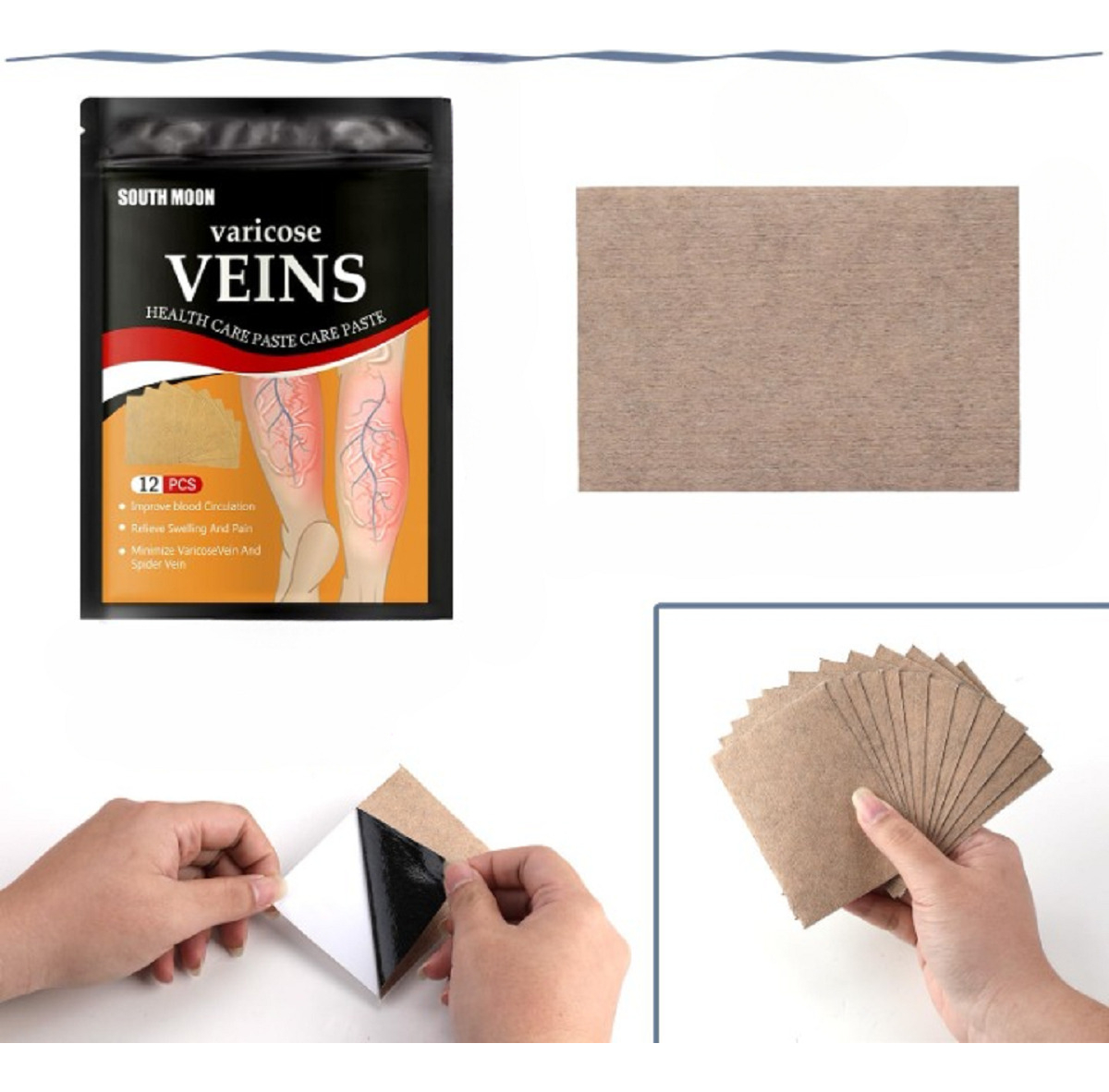 SET 10 PARCHES VARICES EXTRACTOS NATURAL PIERNA CANSADAS LAU - 7