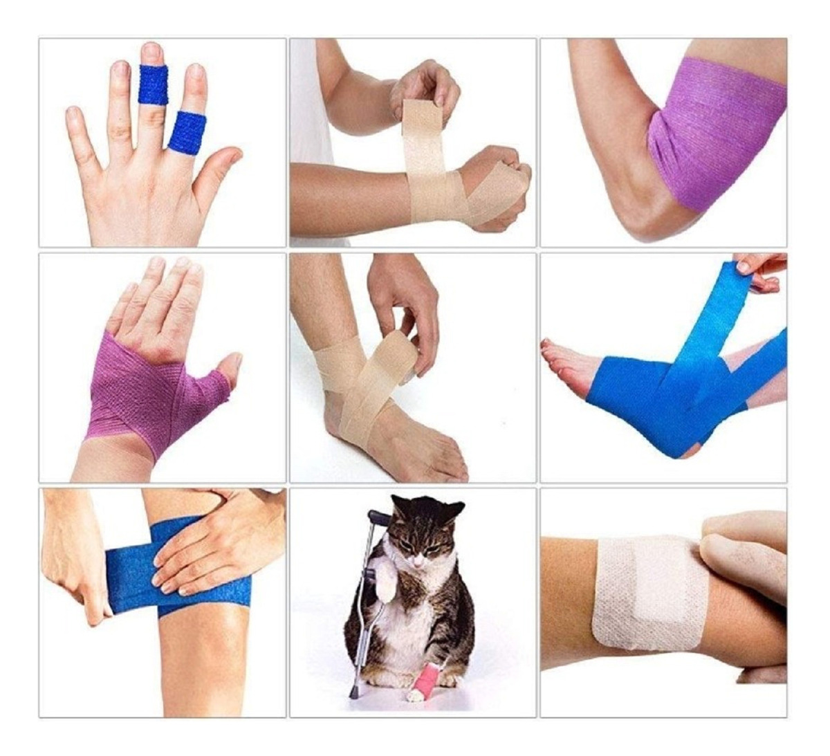 SET 4 VENDA COBAN ELASTICA ADHESIVA MEDICINAL 10CMX4,5M LAU - 7
