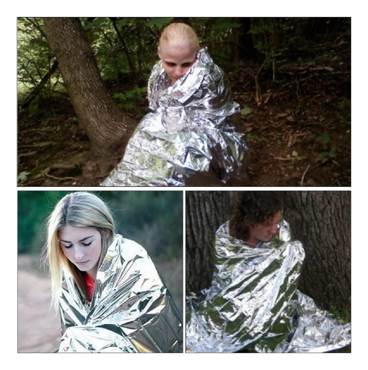 SET 10 MANTAS TERMICA RESISTENTE IMPERMEABLE CAMPING LAU - 5