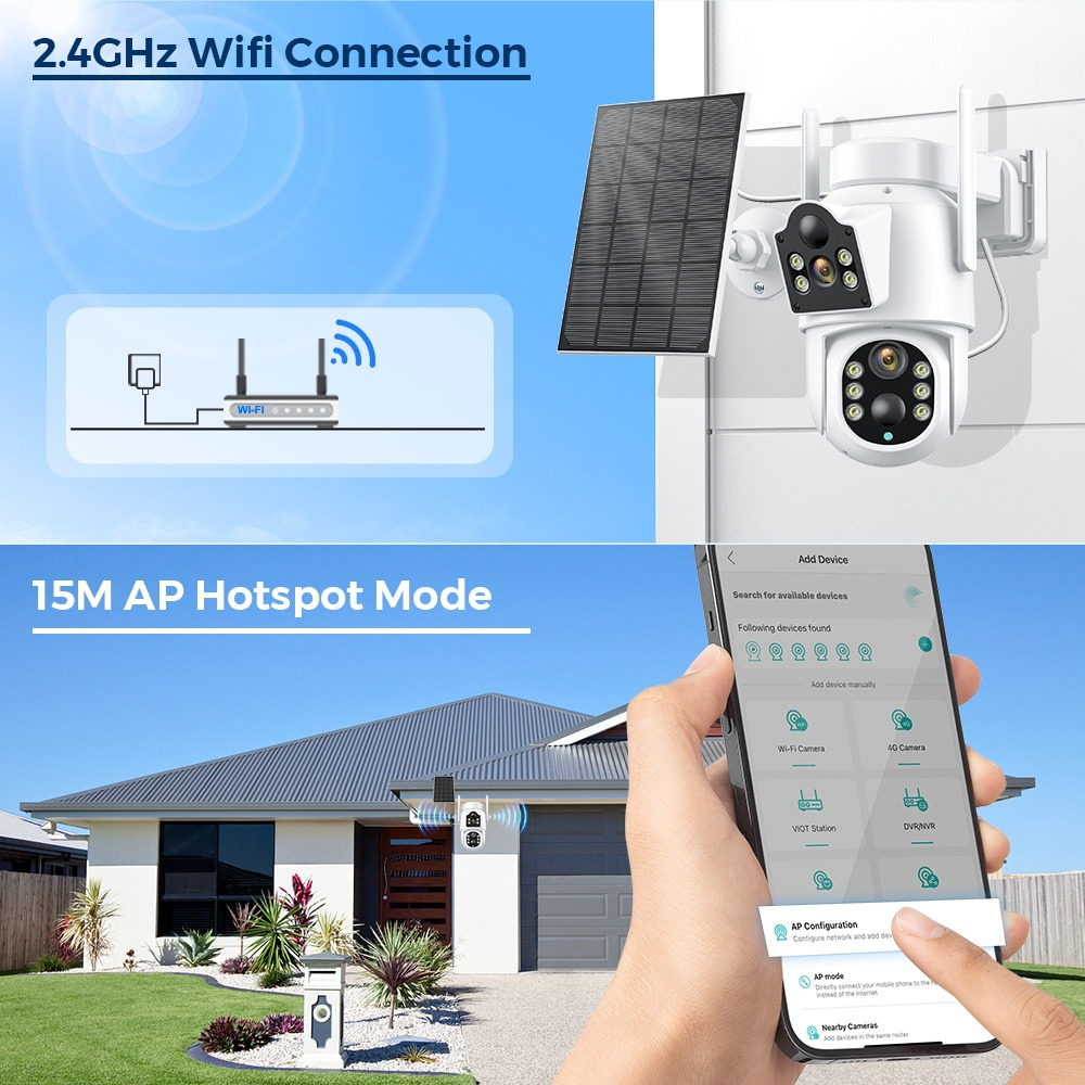 CÁMARA SEGURIDAD SC CAMARA SEGURIDAD SOLAR INTELIGENTE IR WI-FI JARDIN HOGAR LAU - 9