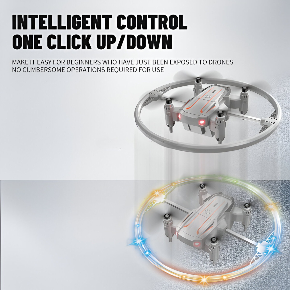 DRONE SC ARO LUZ CONTRO REMOTO NIÑOS LUCES COLORIDAS LAU - 7