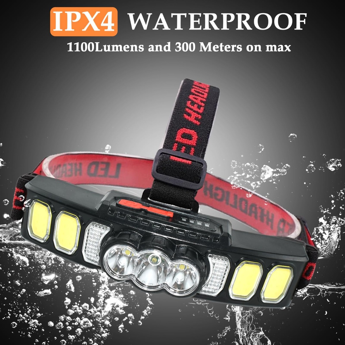 LINTERNA SC LED FRONTAL HEADLIGHT RECARGABLE CAMPING LAU - 4