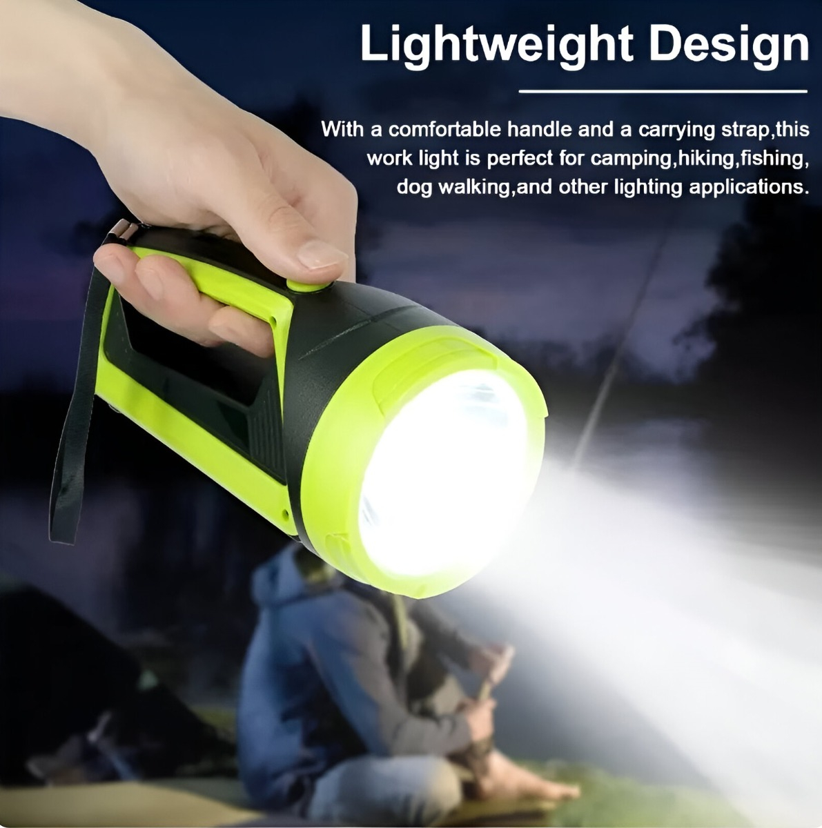LINTERNA SC LED SPOTLIGHT V-G RECARGABLE USB HOGAR CAMPING LAU - 5