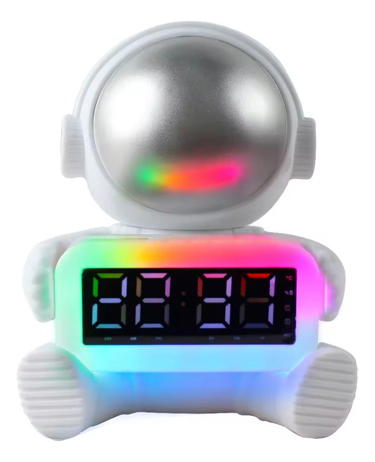 RADIO DESPERTADOR ASTRONAUTA DECORA MUSICA RECARGABLE LAU - 1