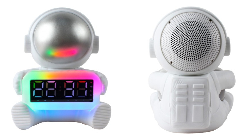 RADIO DESPERTADOR ASTRONAUTA DECORA MUSICA RECARGABLE LAU - 2