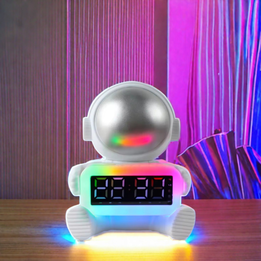 RADIO DESPERTADOR ASTRONAUTA DECORA MUSICA RECARGABLE LAU - 4