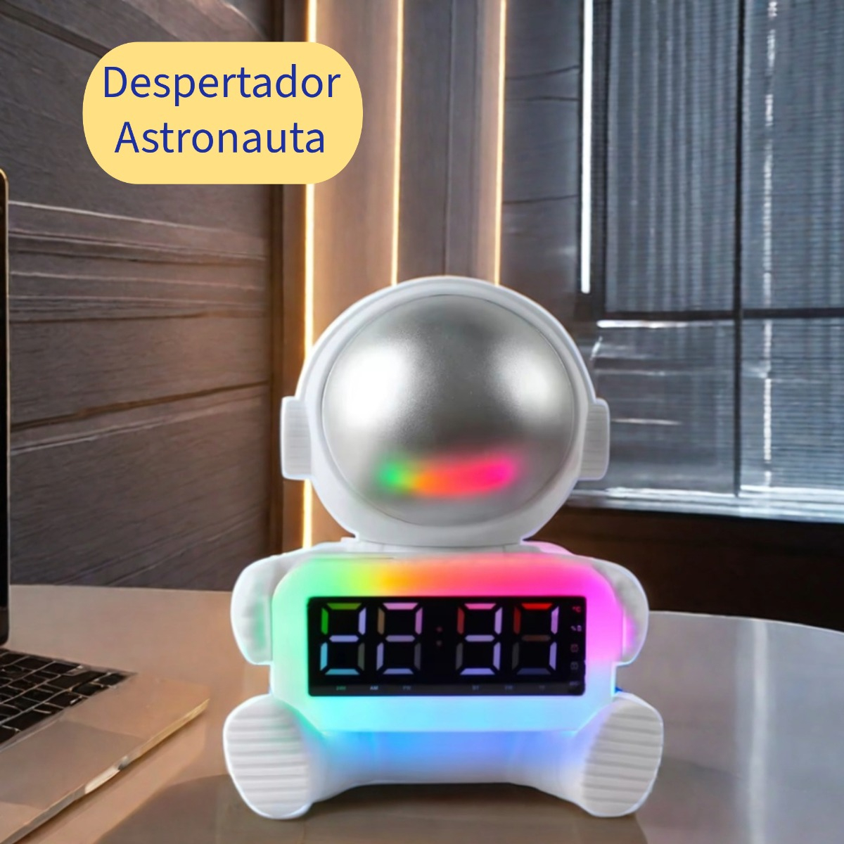 RADIO DESPERTADOR ASTRONAUTA DECORA MUSICA RECARGABLE LAU - 5