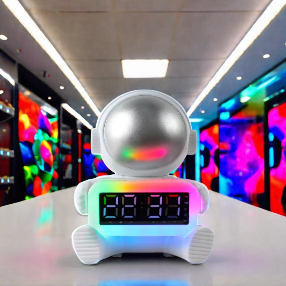 RADIO DESPERTADOR ASTRONAUTA DECORA MUSICA RECARGABLE LAU - 6