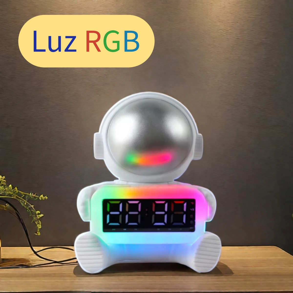 RADIO DESPERTADOR ASTRONAUTA DECORA MUSICA RECARGABLE LAU - 7