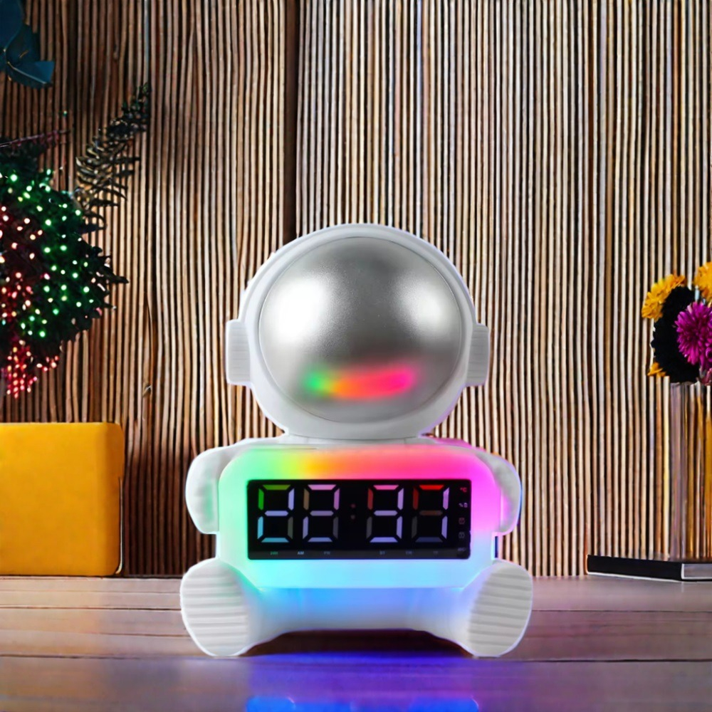 RADIO DESPERTADOR ASTRONAUTA DECORA MUSICA RECARGABLE LAU - 8