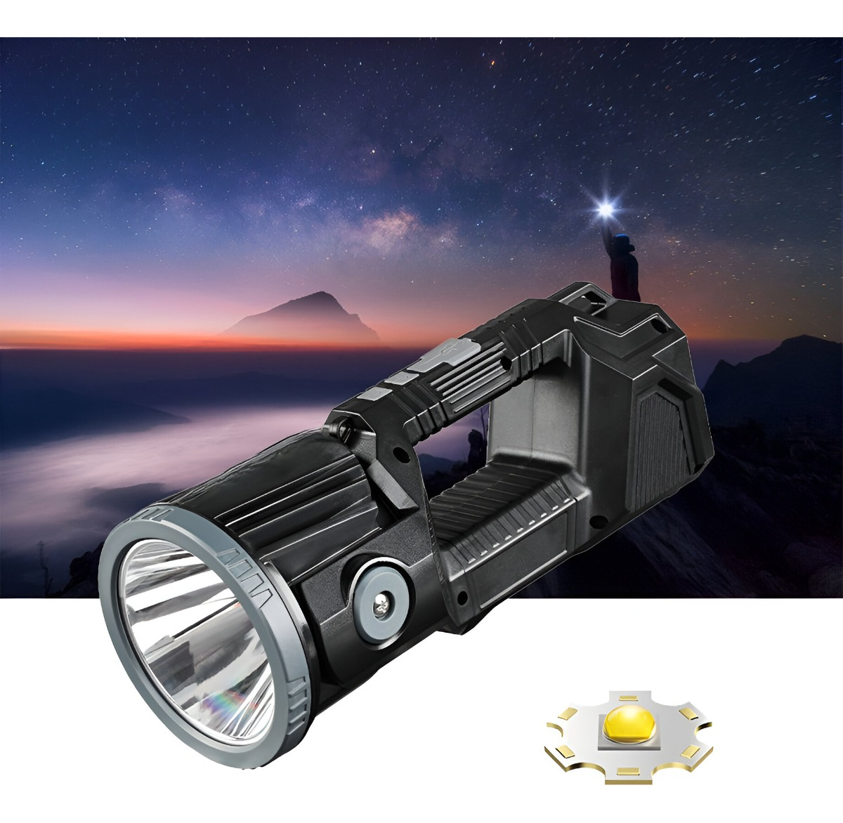 LINTERNA MANO SC LED SOLAR TY-TY RECARGABLE USB CAMPING LAU - 7