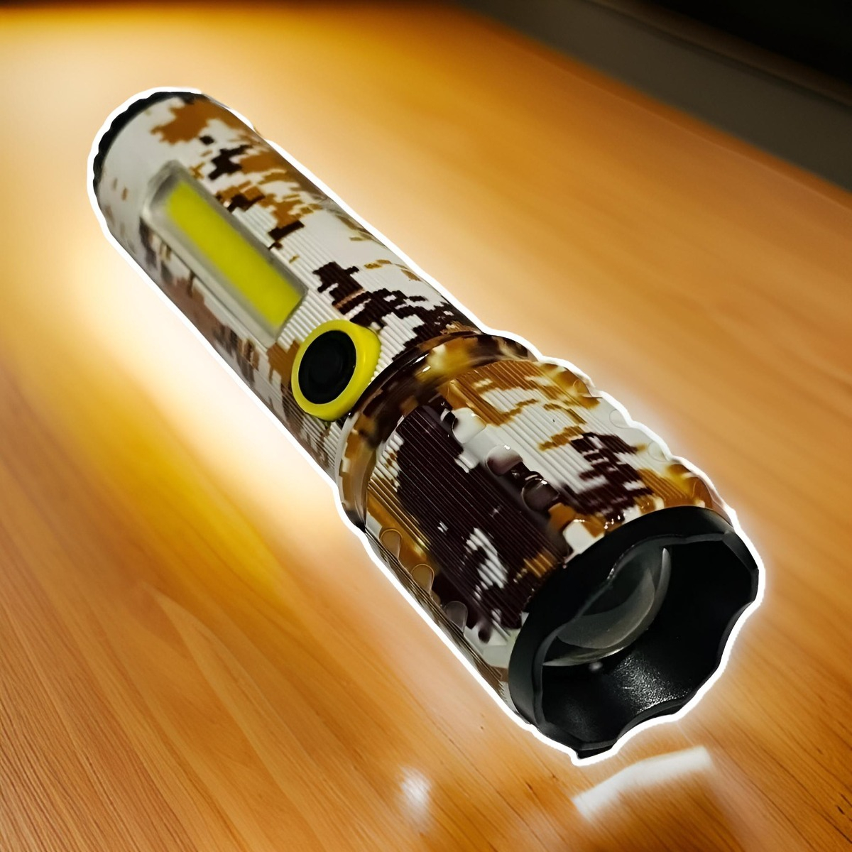 LINTERNA MANO SC CAMUFLAJE MILITAR ZOOM RECARGABLE CAMPING LAU - 3