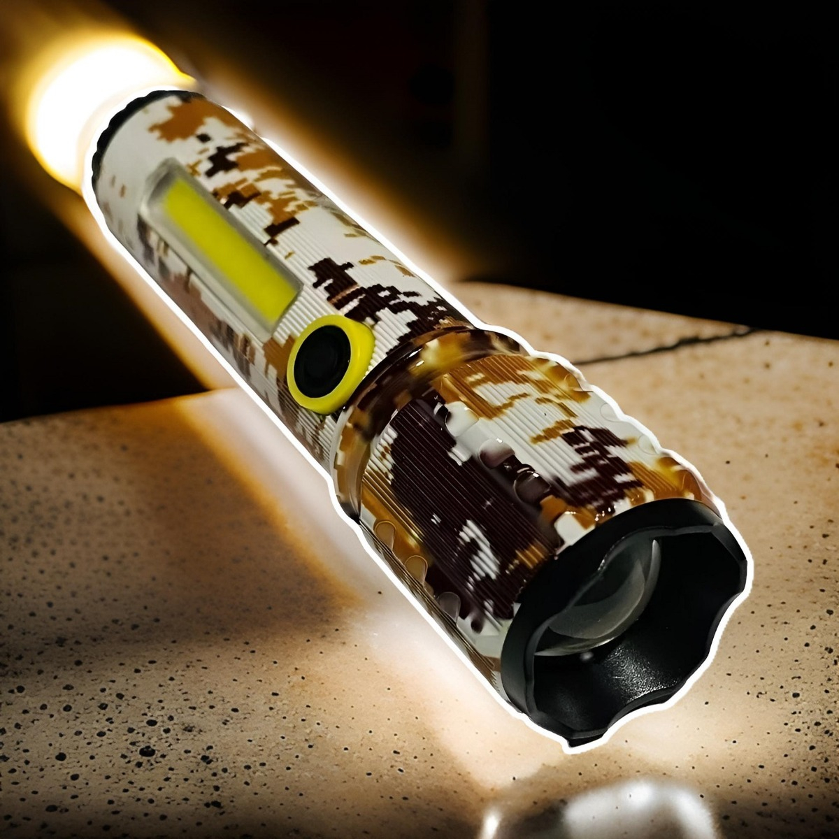 LINTERNA MANO SC CAMUFLAJE MILITAR ZOOM RECARGABLE CAMPING LAU - 7
