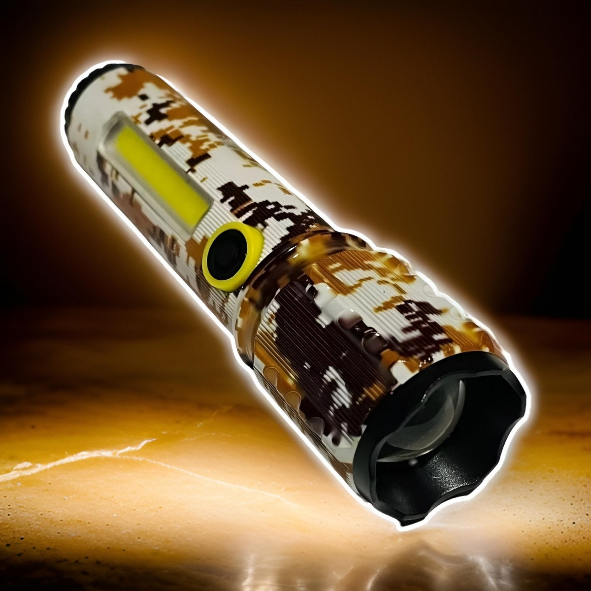 LINTERNA MANO SC CAMUFLAJE MILITAR ZOOM RECARGABLE CAMPING LAU - 9