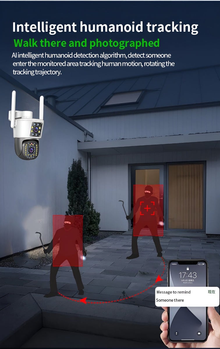 CÁMARA SEGURIDAD SC CAMARA SEGURIDAD ULTRA PRO WI-FI VIGILANCIA TIENDA HOGAR LAU - 2