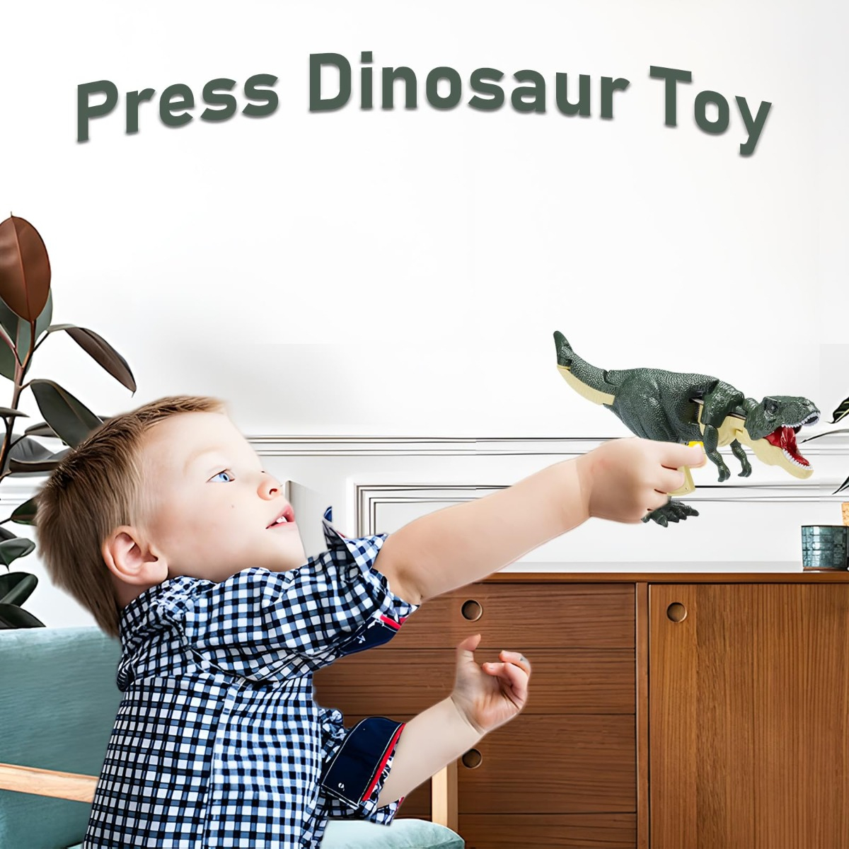SET SC 2 JUGUETES DINOSAURIO T-REX ZAZAZA DIVERTIDO NIÑOS LAU - 8