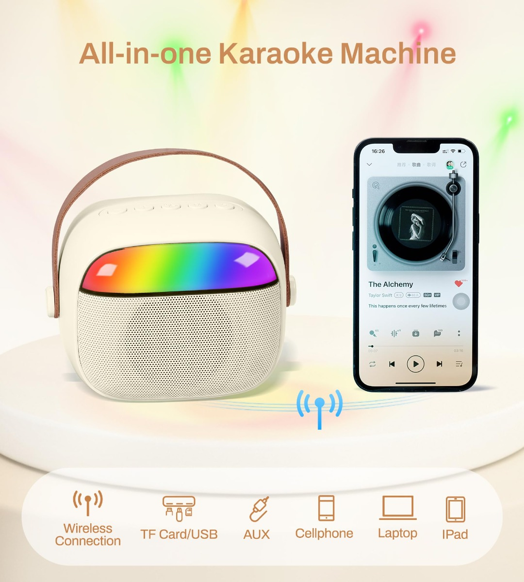 ALTAVOZ PORTATIL SC KARAOKE EGGLES NIÑOS MUSICA FIESTAS LAU - 7