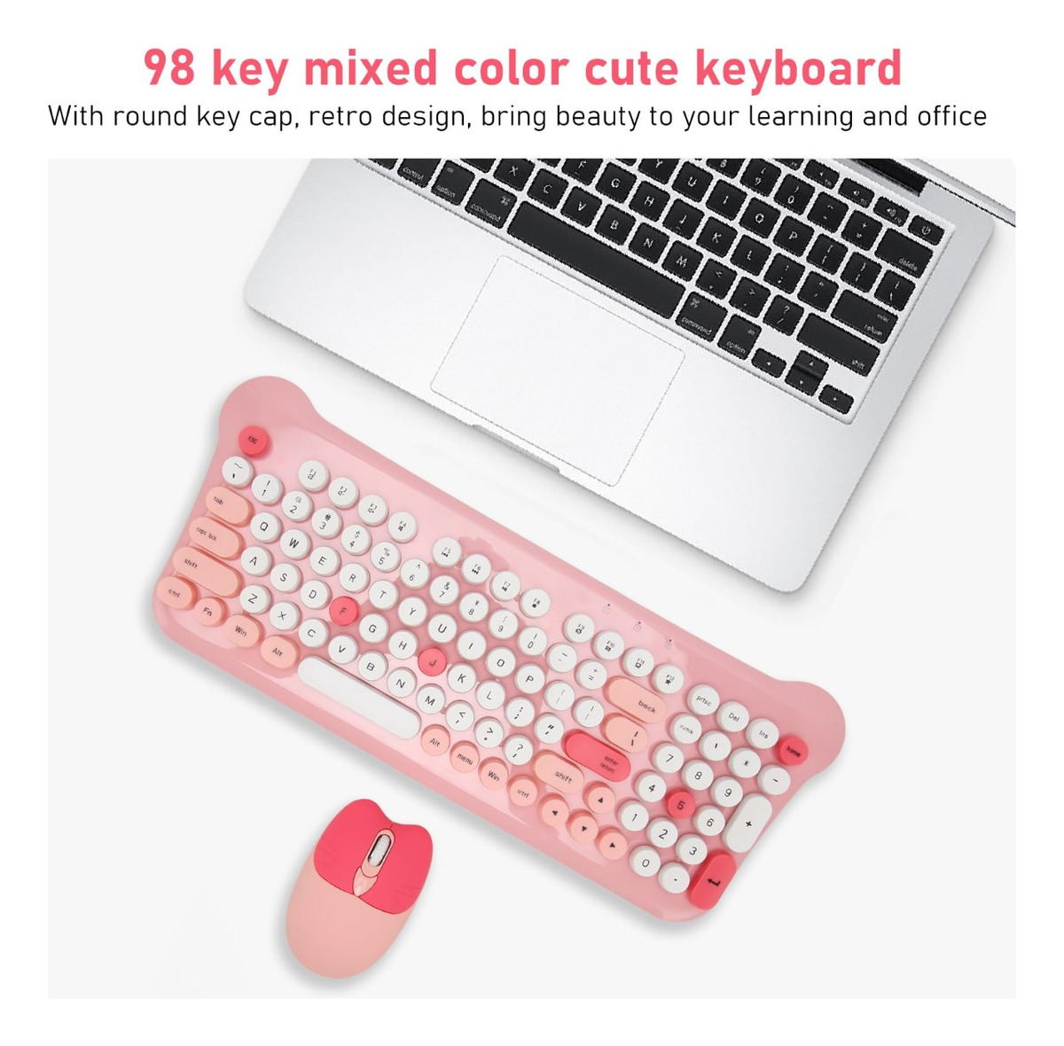KITS TECLADO MOUSE PRETTY COMPUTADOR PORTATIL USB LAU - 9