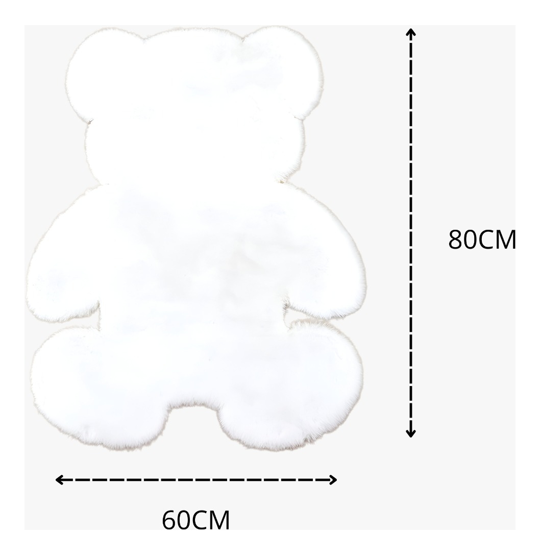 ALFOMBRA CONTEMPORÁNEA MODERNA OSO BLANCO SUAVE ENTRADA DORMITORIO DECORACION JHN 60 X 90 CM - 2