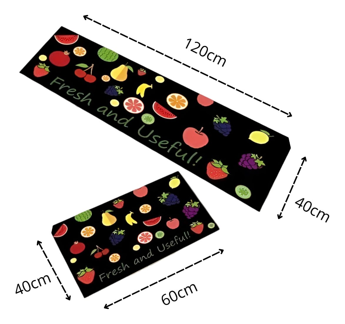 ALFOMBRA CONTEMPORÁNEA MODERNA COCINA PISO ENTRADA ANTIDESLIZANTE 2 PIEZAS JHN 60 X 40 CM - 2