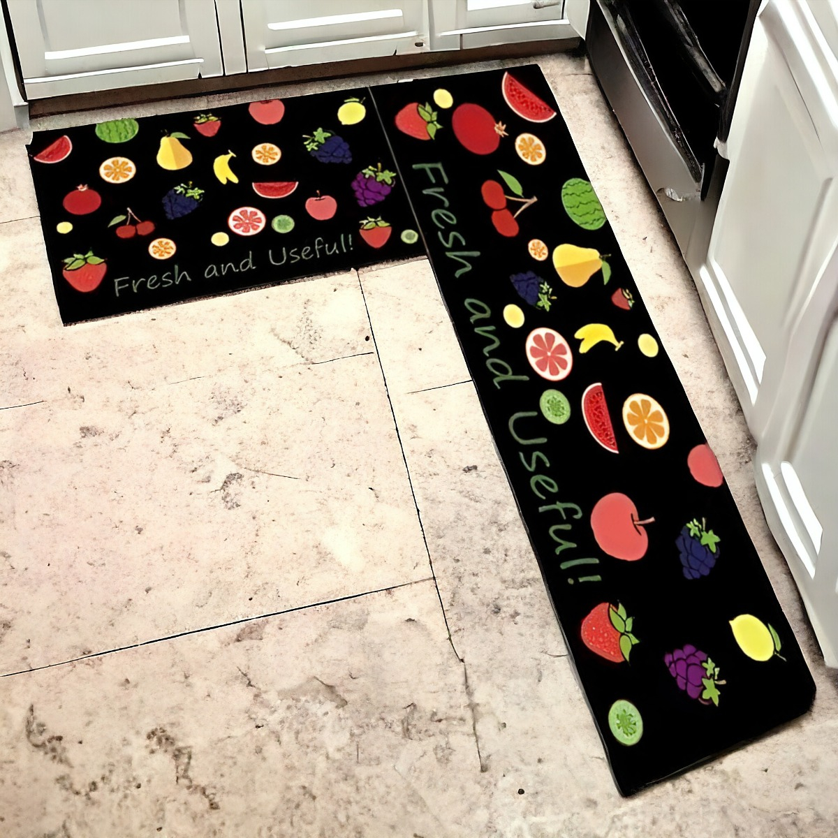 ALFOMBRA CONTEMPORÁNEA MODERNA COCINA PISO ENTRADA ANTIDESLIZANTE 2 PIEZAS JHN 60 X 40 CM - 9