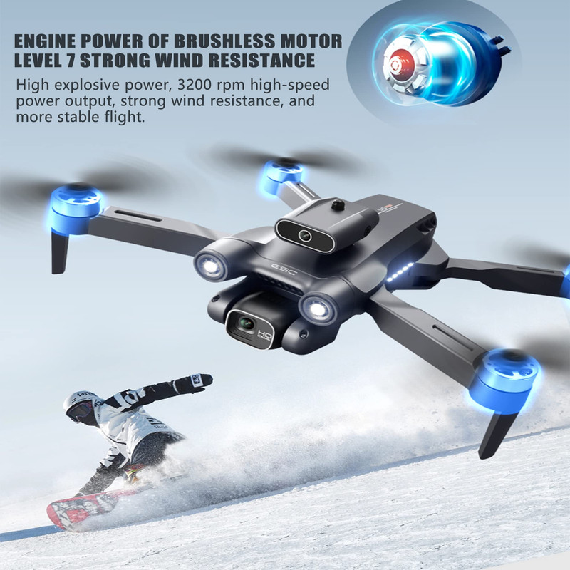 MINI DRON KHADLAJ E AEREO CAMARA 4K ANGULAR FOTOS VIDEOS LAU - 7