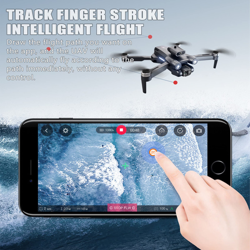MINI DRON KHADLAJ E AEREO CAMARA 4K ANGULAR FOTOS VIDEOS LAU - 8