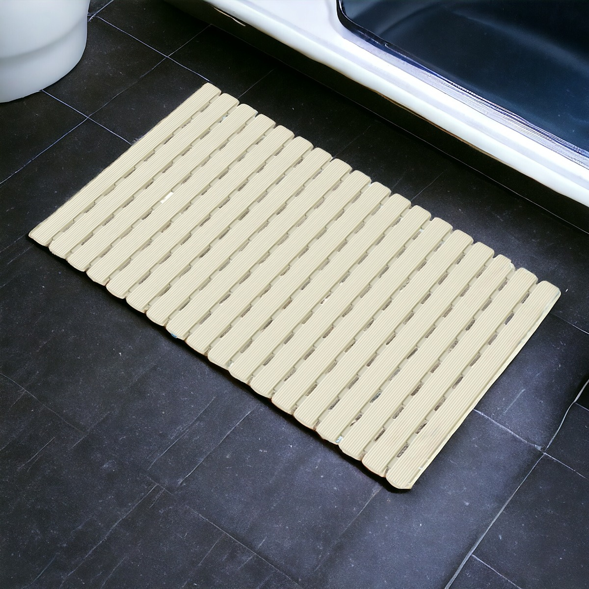 ALFOMBRA BAÑO ANTIDESLIZANTE DRENAJE BAÑERA LISTONES JHN - 10