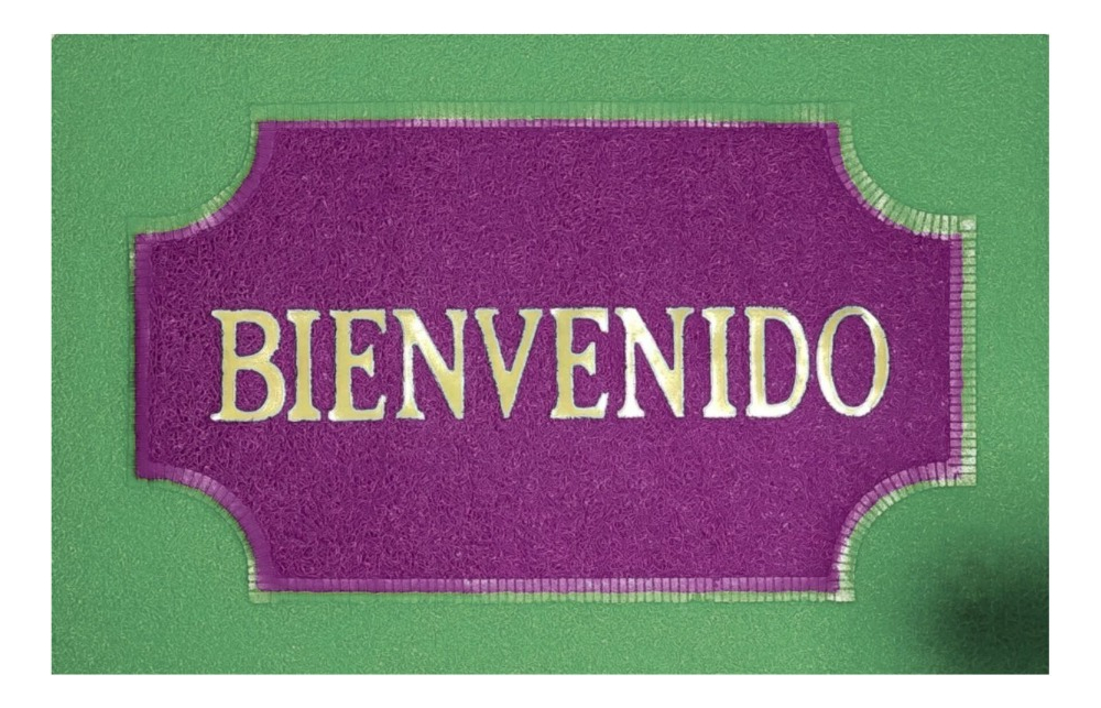 SET DE 3 ALFOMBRA DECORATIVA ANTIDESLIZANTE BIENVENIDO JHN - 1