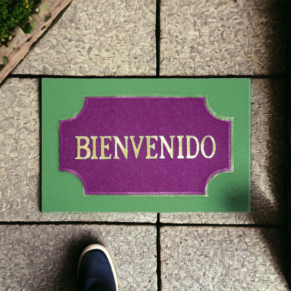 SET DE 3 ALFOMBRA DECORATIVA ANTIDESLIZANTE BIENVENIDO JHN - 2