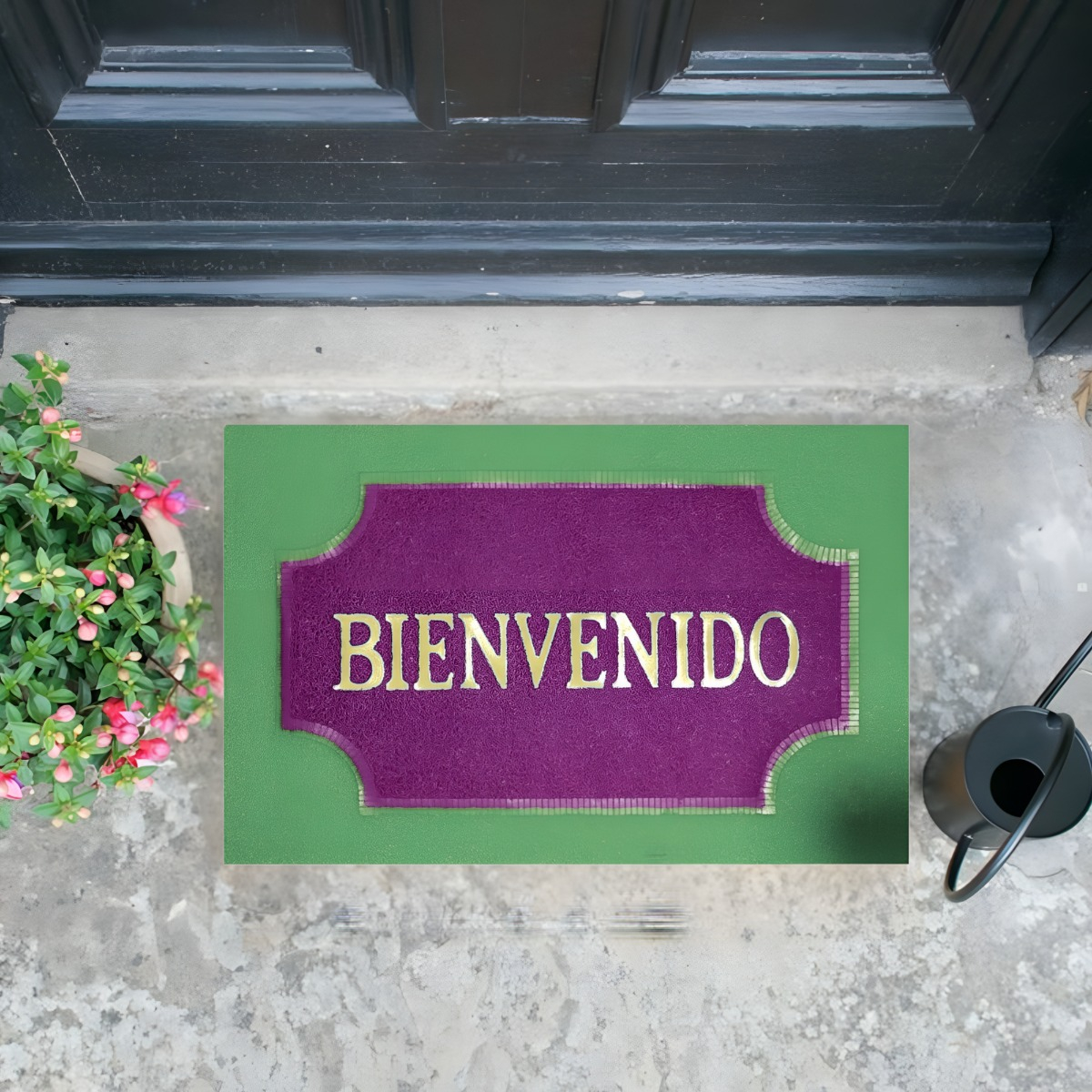 SET DE 3 ALFOMBRA DECORATIVA ANTIDESLIZANTE BIENVENIDO JHN - 6