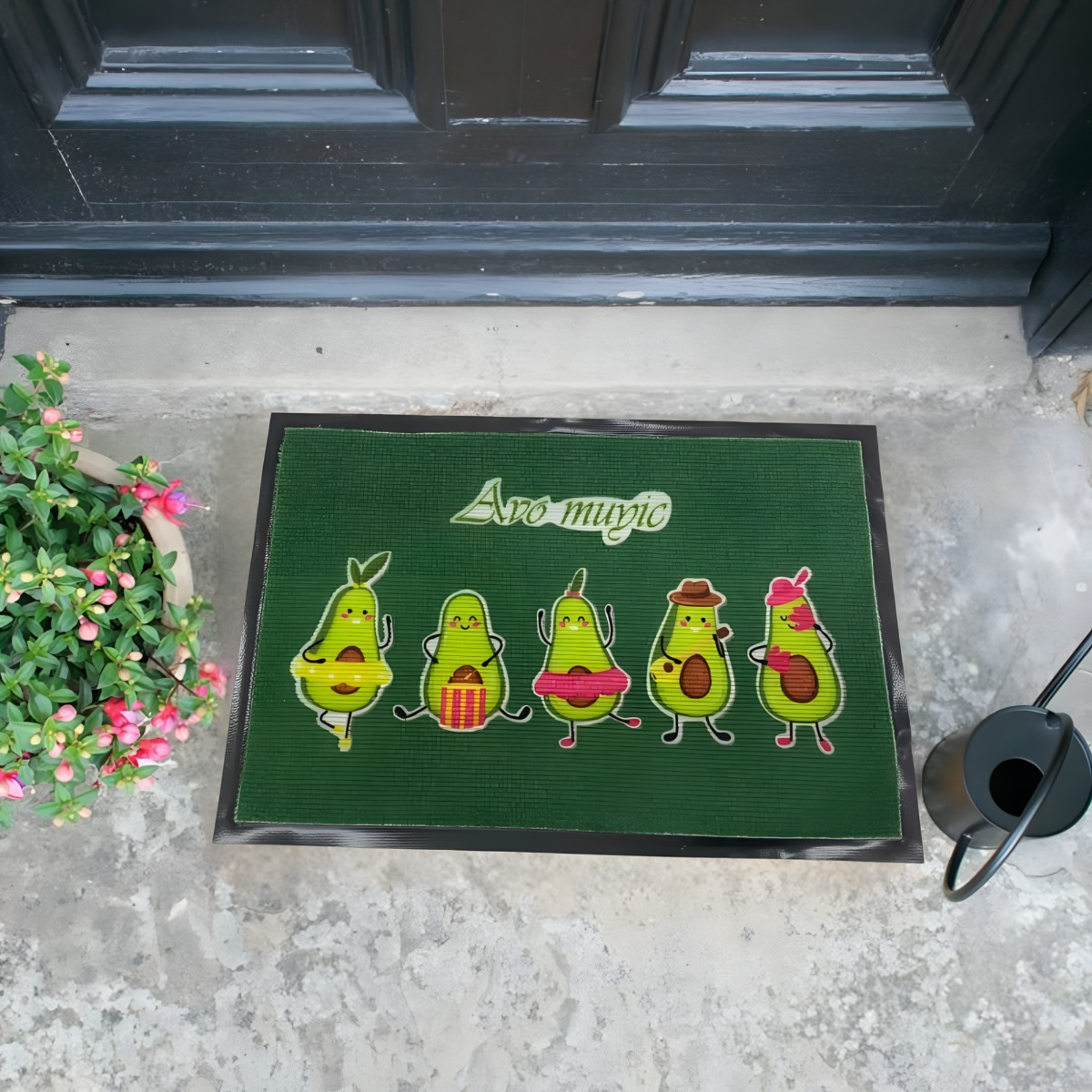 SET DE 3 ALFOMBRA DECORATIVA ENTRADA GOMA DISEÑO PALTA JHN - 2