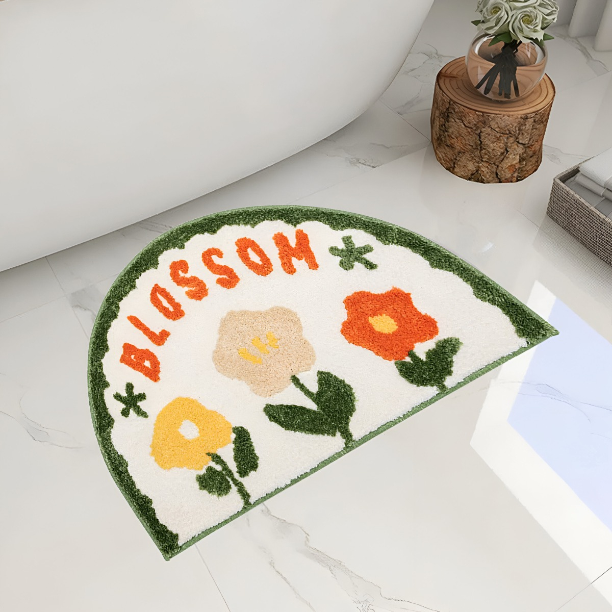 SET DE 2 ALFOMBRA BAÑO ANTIDESLIZANTE ABSORBENTE JHN - 8