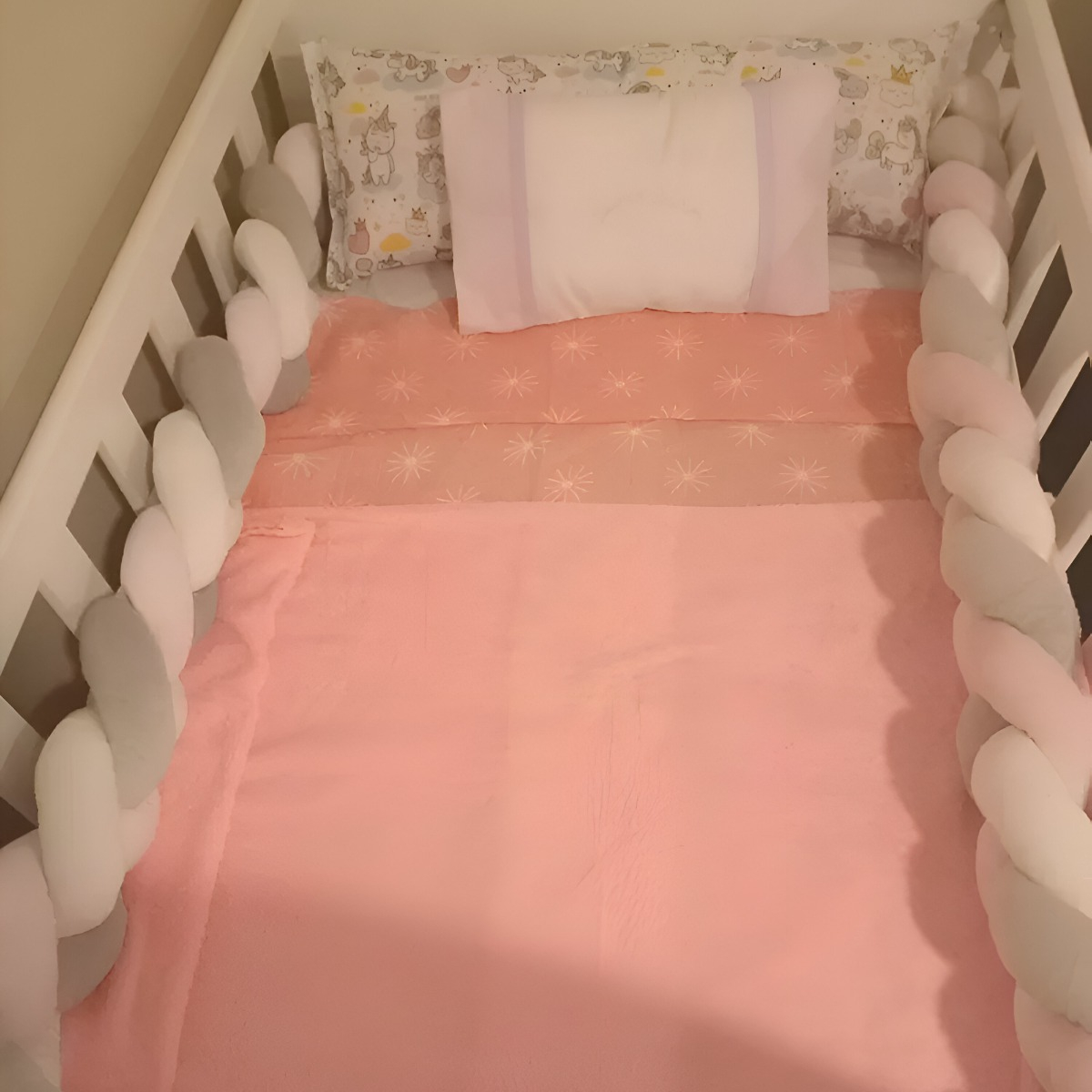 TRENZA COJÍN SEGURIDAD PARA CUNA BEBES PROTECCIÓN JHN - 9
