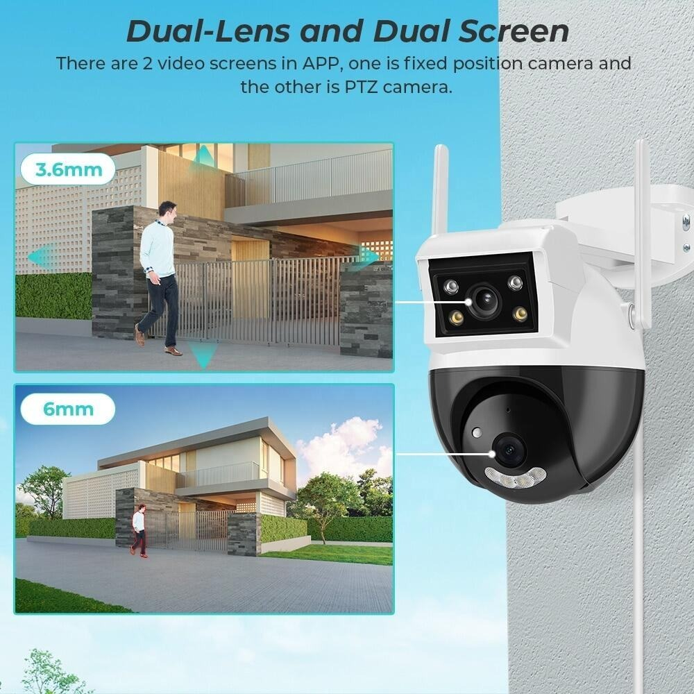 CAMARA SEGURIDAD FIVEONE DOBLE LENTE WIFI HOGAR INTERIOR LAU - 7