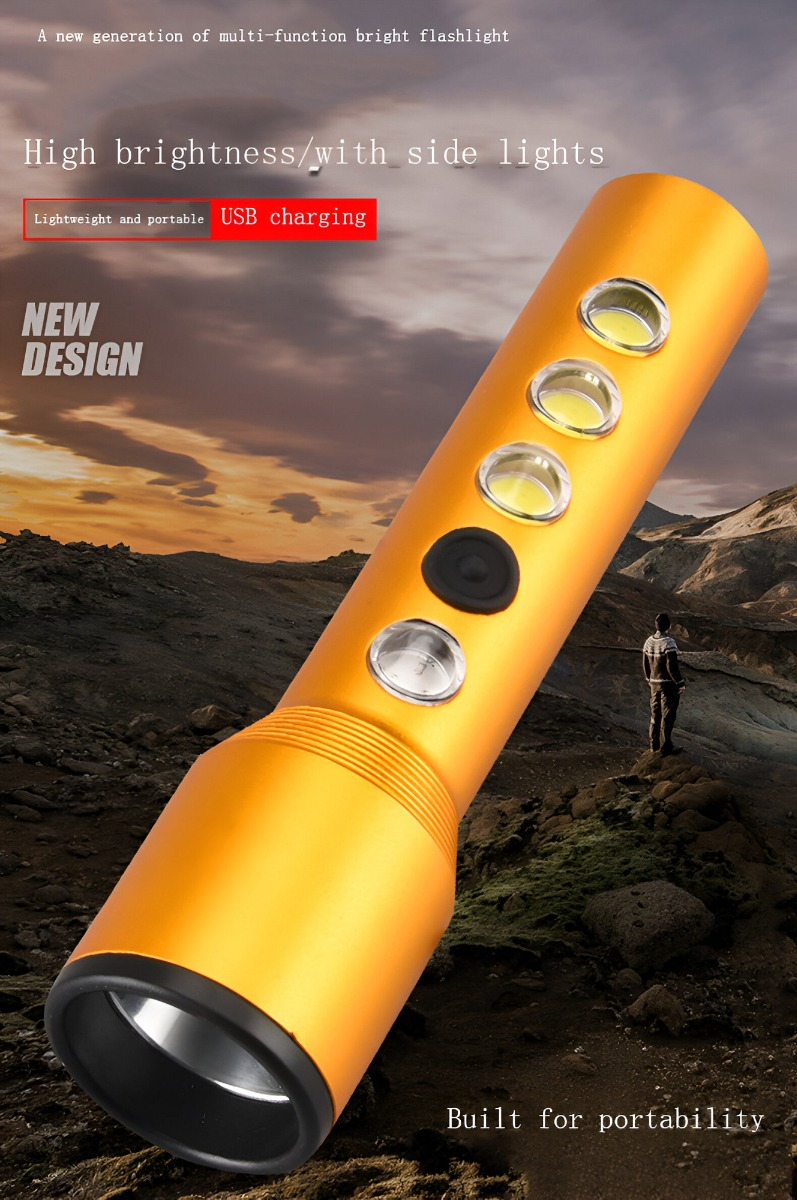 LINTERNA ULTRABRIGHT LED PORTATIL COMPACTA RECARGABLE LAU - 8