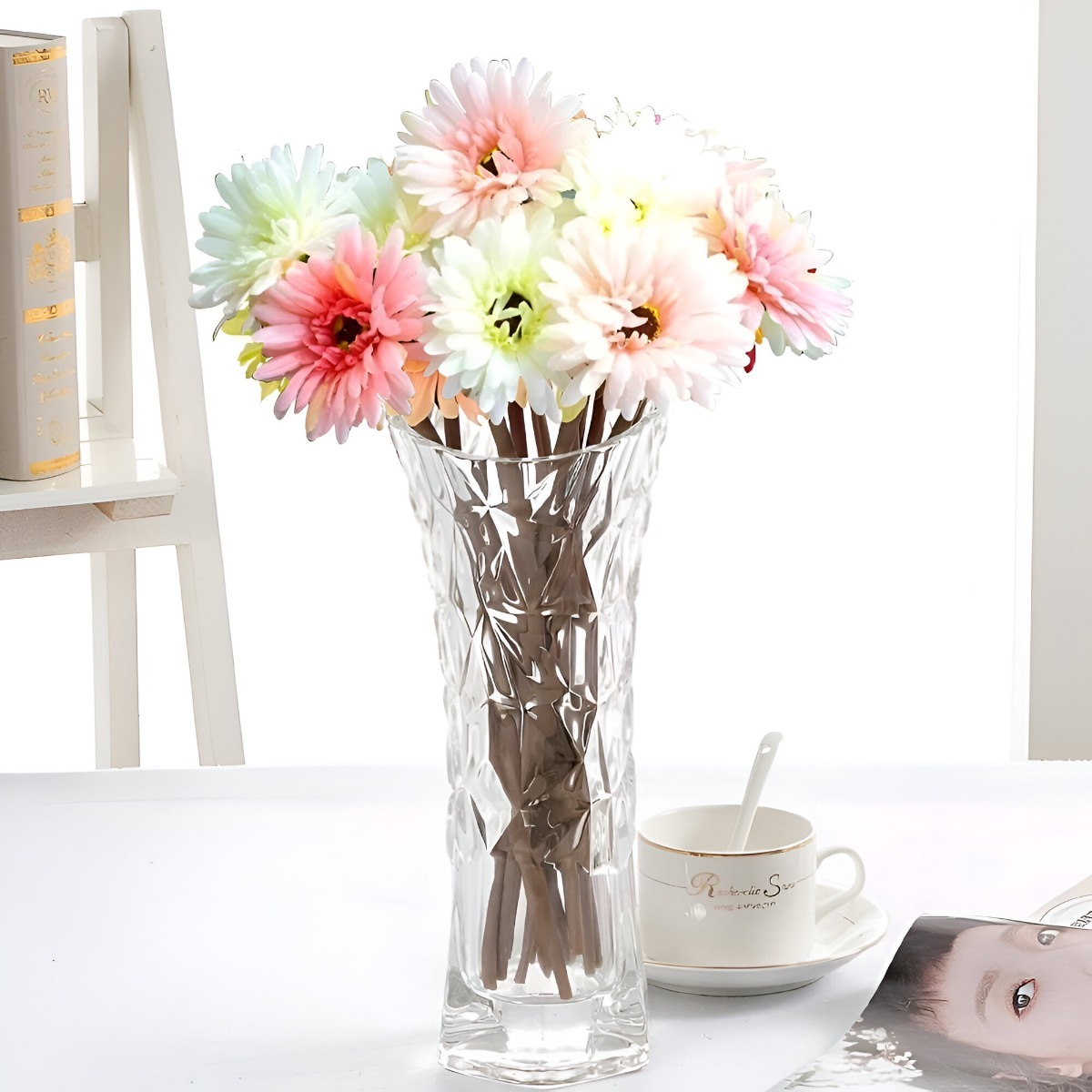 MARGARITAS ARTIFICIALES DECORATIVAS GERBERA SET DE 3 JHN - 5
