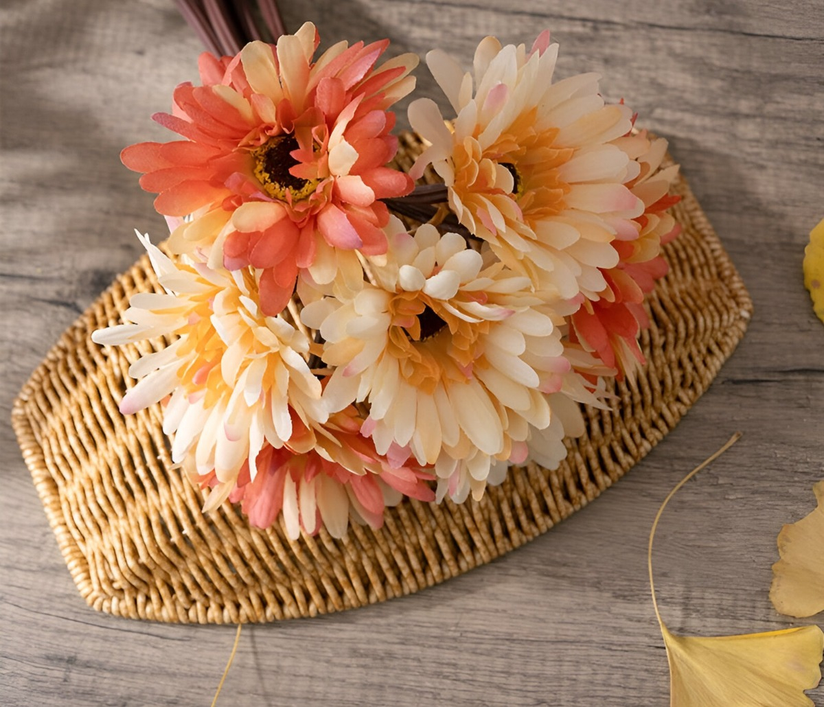 MARGARITAS ARTIFICIALES DECORATIVAS GERBERA SET DE 3 JHN - 7