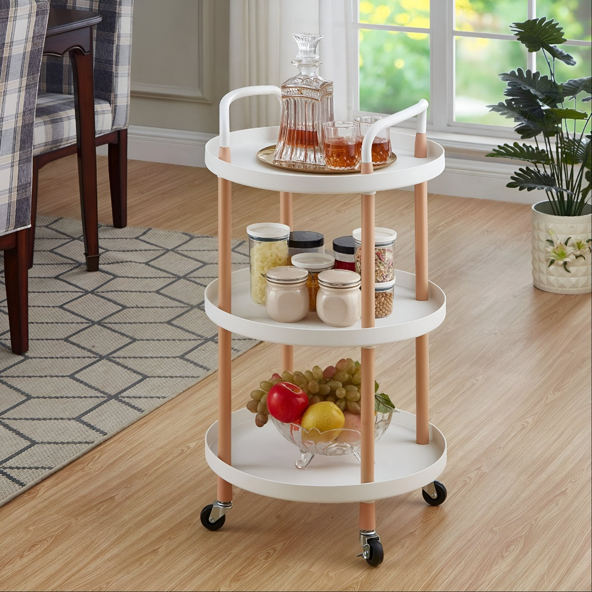 CARRO ALMACENAMIENTO MULTIUSOS RODANTE SERVICIO COCINA JHN - 4