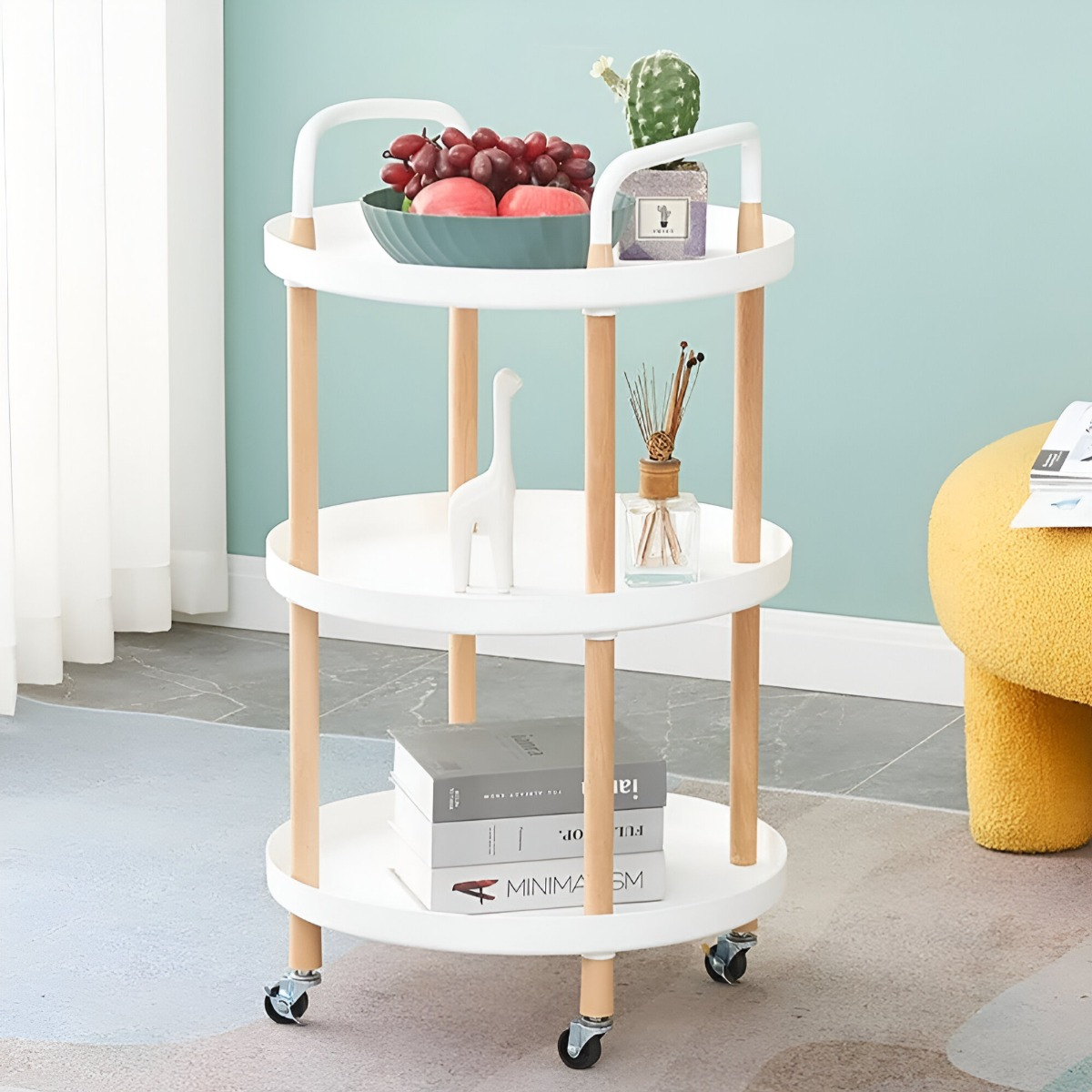 CARRO ALMACENAMIENTO MULTIUSOS RODANTE SERVICIO COCINA JHN - 7