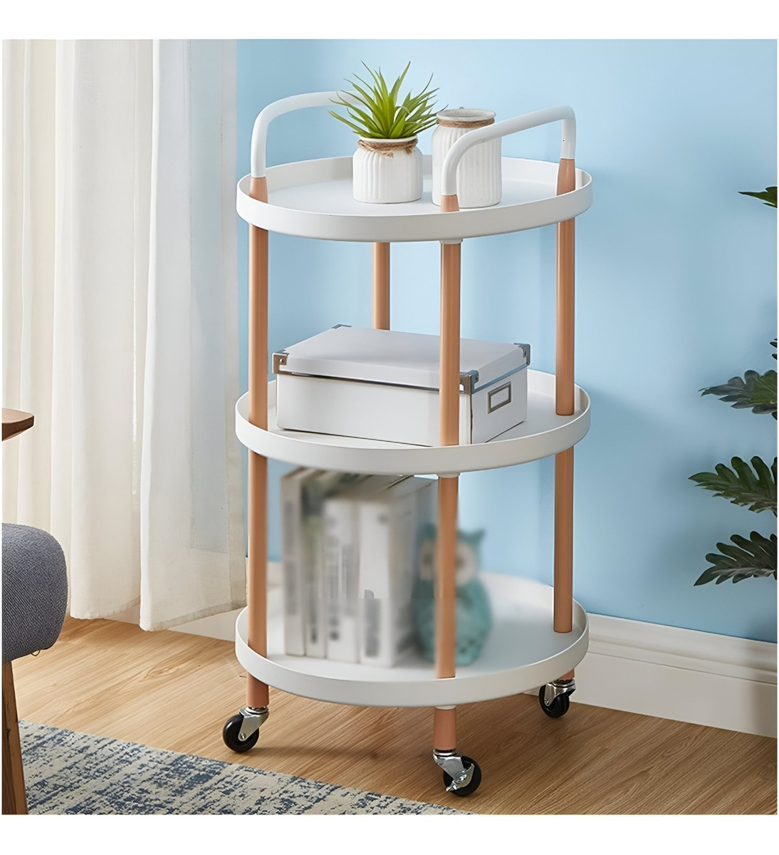 CARRO ALMACENAMIENTO MULTIUSOS RODANTE SERVICIO COCINA JHN - 8