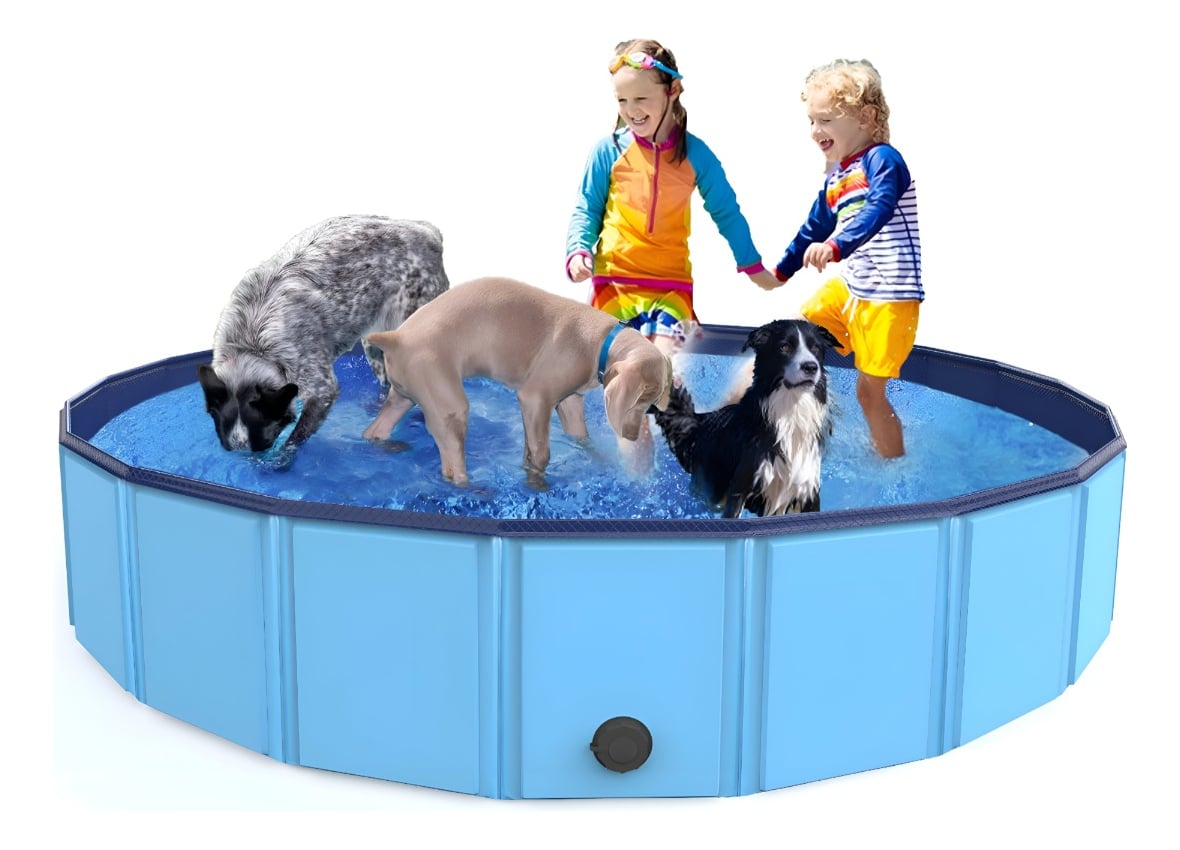 PISCINA PILETA PLEGABLE PARA MASCOTAS Y NIÑOS 160X30CM JHN - 2