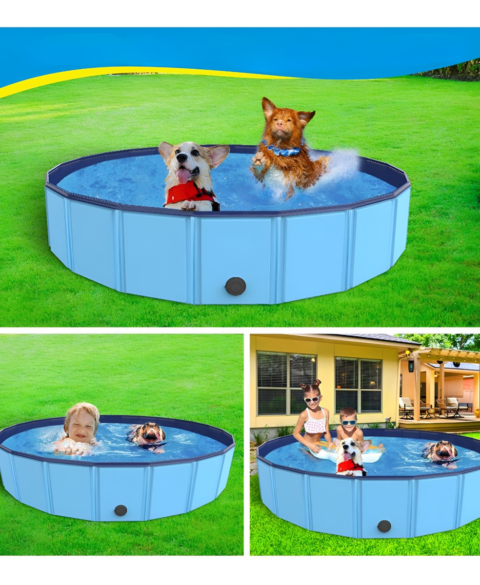 PISCINA PILETA PLEGABLE PARA MASCOTAS Y NIÑOS 160X30CM JHN - 8