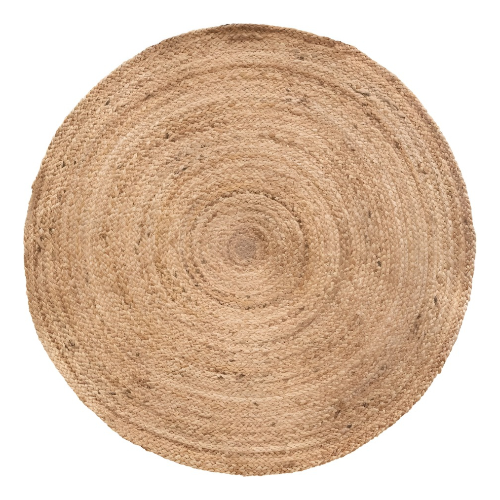 ALFOMBRA TRENZADA YUTE TEJIDA NATURAL BOHEMIO DECORATIVA JHN - 1