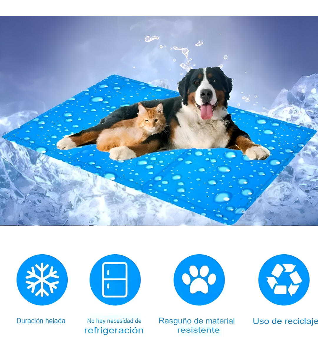 MANTA REFRESCANTE GEL FRÍO MASCOTAS TALLA XL 96X81CM JHN - 7